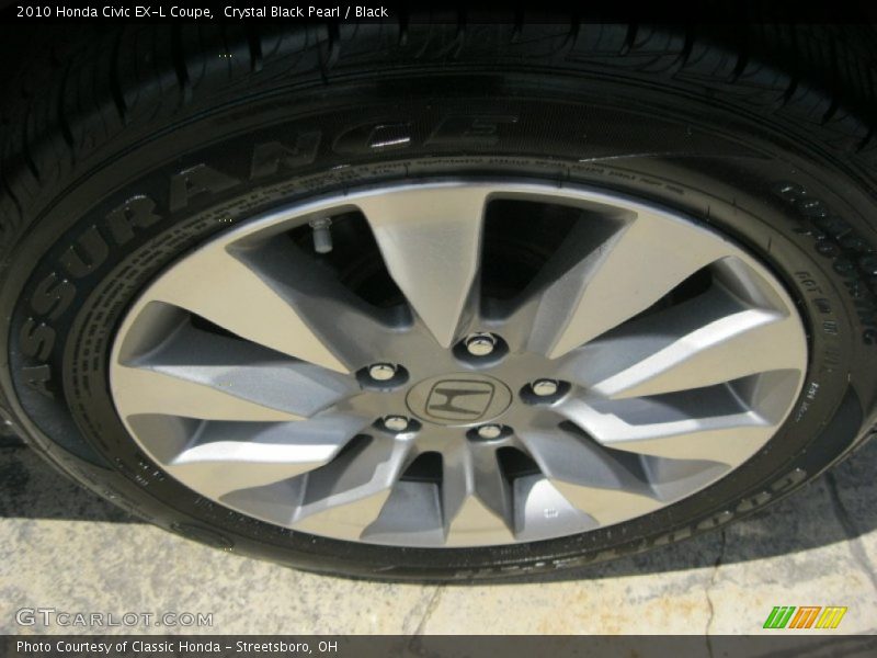 Crystal Black Pearl / Black 2010 Honda Civic EX-L Coupe