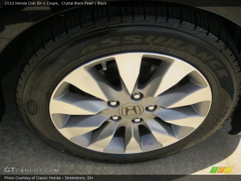 Crystal Black Pearl / Black 2010 Honda Civic EX-L Coupe