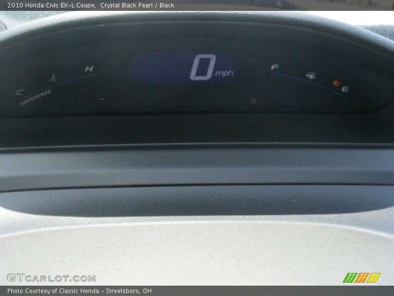 Crystal Black Pearl / Black 2010 Honda Civic EX-L Coupe