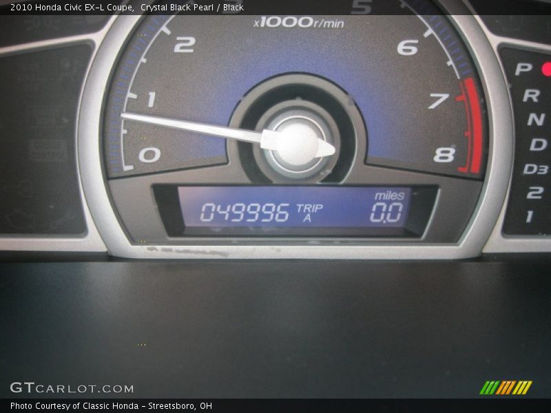 Crystal Black Pearl / Black 2010 Honda Civic EX-L Coupe