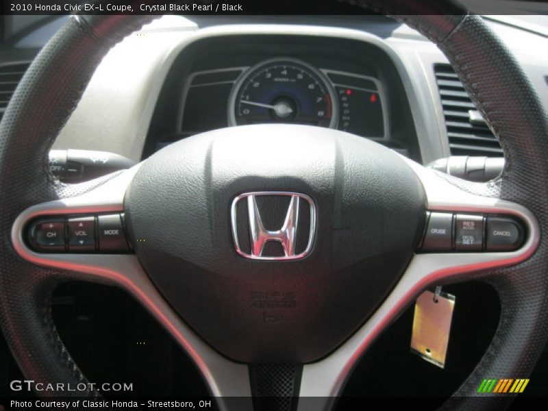 Crystal Black Pearl / Black 2010 Honda Civic EX-L Coupe
