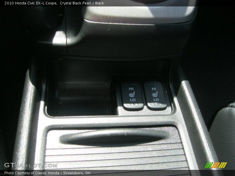 Crystal Black Pearl / Black 2010 Honda Civic EX-L Coupe