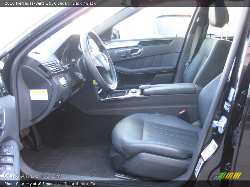 Black / Black 2010 Mercedes-Benz E 550 Sedan