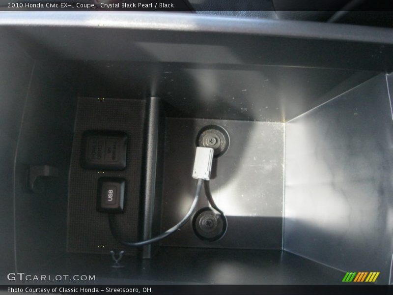 Crystal Black Pearl / Black 2010 Honda Civic EX-L Coupe