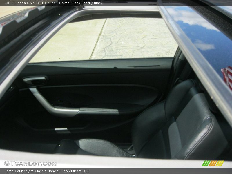 Crystal Black Pearl / Black 2010 Honda Civic EX-L Coupe