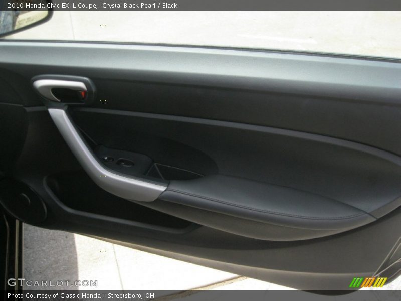 Crystal Black Pearl / Black 2010 Honda Civic EX-L Coupe