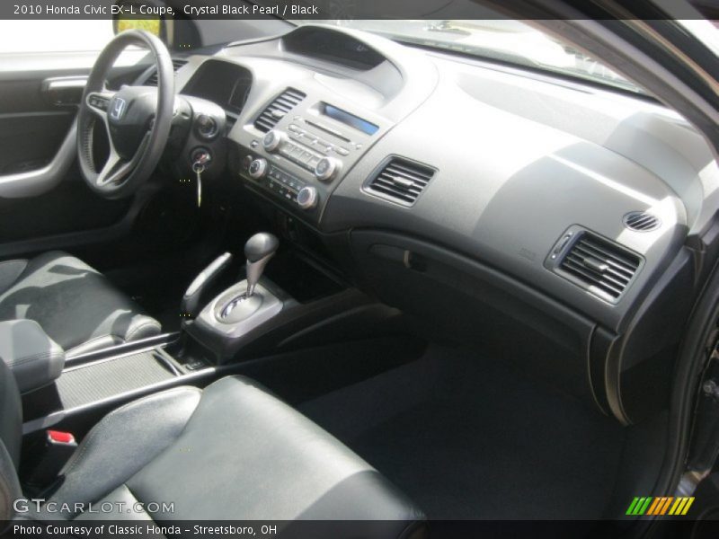 Crystal Black Pearl / Black 2010 Honda Civic EX-L Coupe