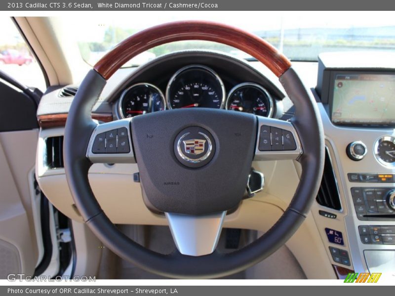 White Diamond Tricoat / Cashmere/Cocoa 2013 Cadillac CTS 3.6 Sedan