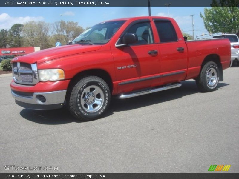 Flame Red / Taupe 2002 Dodge Ram 1500 SLT Quad Cab
