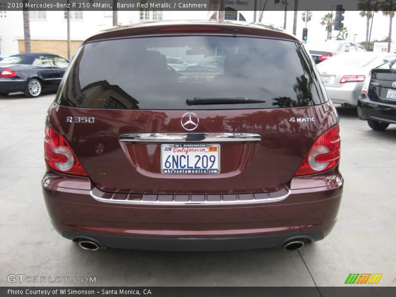 Barolo Red Metallic / Cashmere 2010 Mercedes-Benz R 350 4Matic