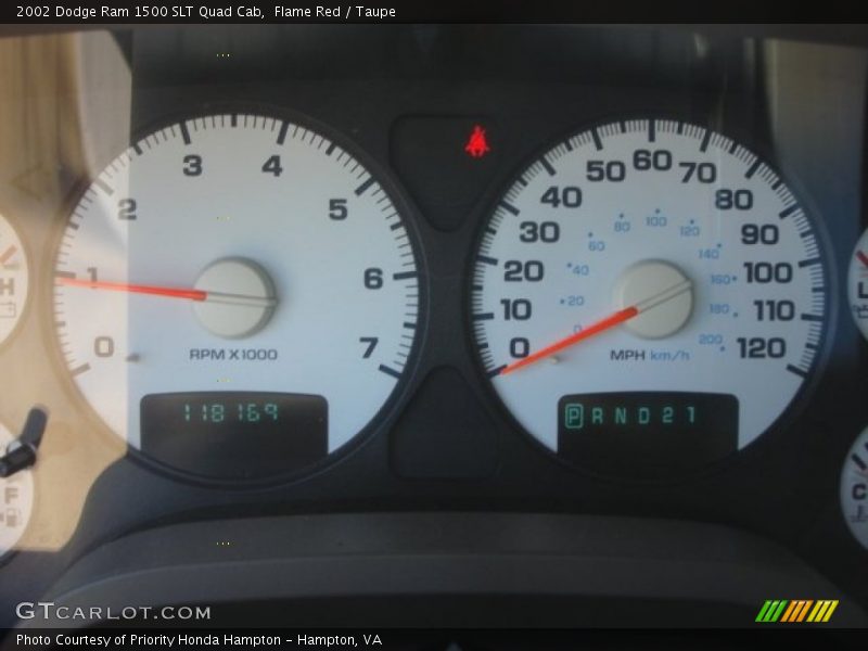 Flame Red / Taupe 2002 Dodge Ram 1500 SLT Quad Cab