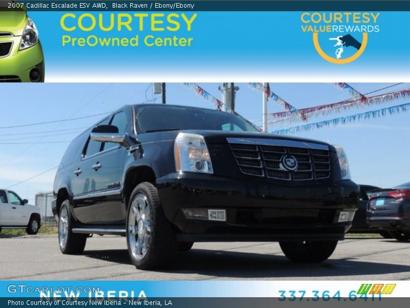 Black Raven / Ebony/Ebony 2007 Cadillac Escalade ESV AWD