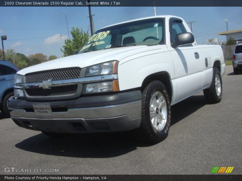 Summit White / Tan 2003 Chevrolet Silverado 1500 Regular Cab