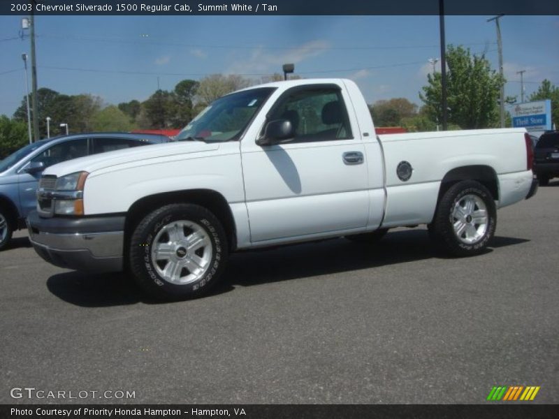 Summit White / Tan 2003 Chevrolet Silverado 1500 Regular Cab