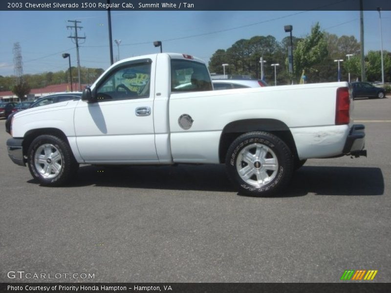 Summit White / Tan 2003 Chevrolet Silverado 1500 Regular Cab