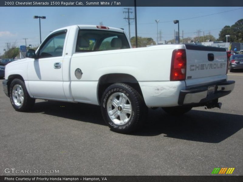 Summit White / Tan 2003 Chevrolet Silverado 1500 Regular Cab
