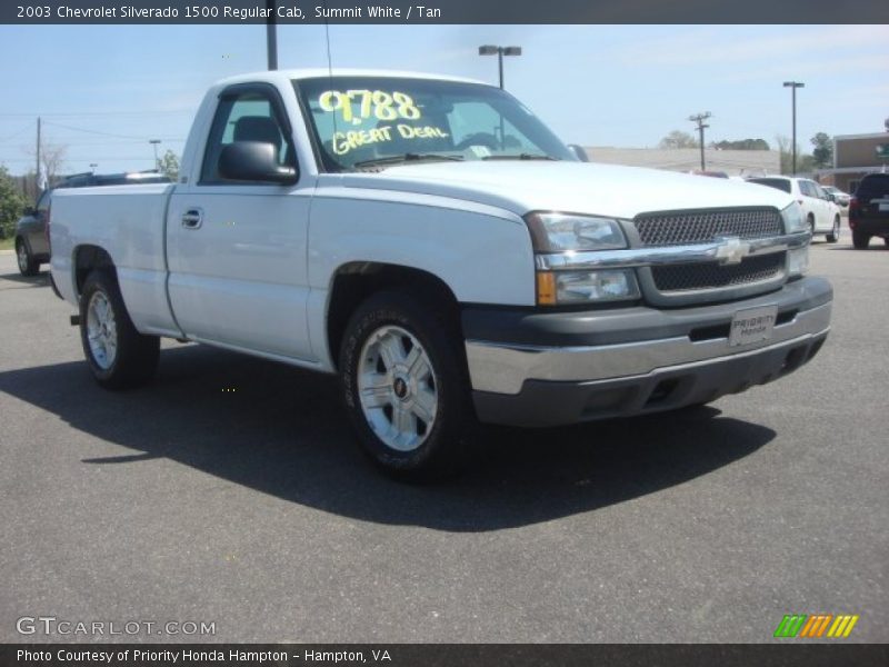 Summit White / Tan 2003 Chevrolet Silverado 1500 Regular Cab