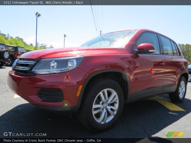 Wild Cherry Metallic / Black 2012 Volkswagen Tiguan SE