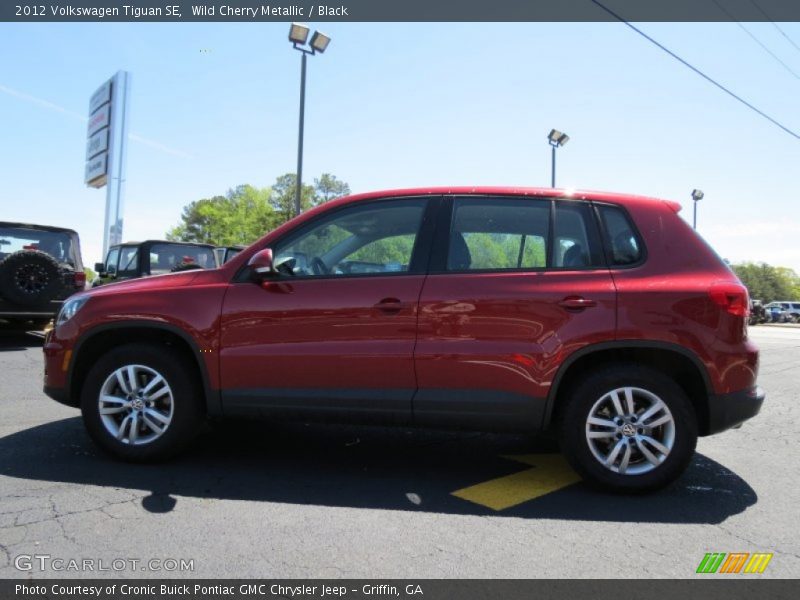 Wild Cherry Metallic / Black 2012 Volkswagen Tiguan SE