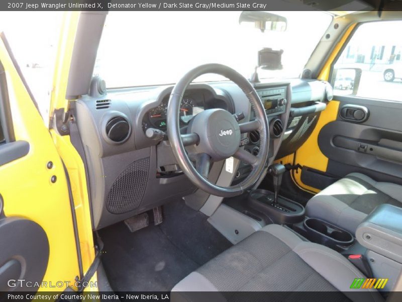 Detonator Yellow / Dark Slate Gray/Medium Slate Gray 2007 Jeep Wrangler Unlimited X
