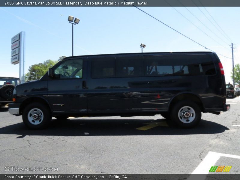 Deep Blue Metallic / Medium Pewter 2005 GMC Savana Van 3500 SLE Passenger