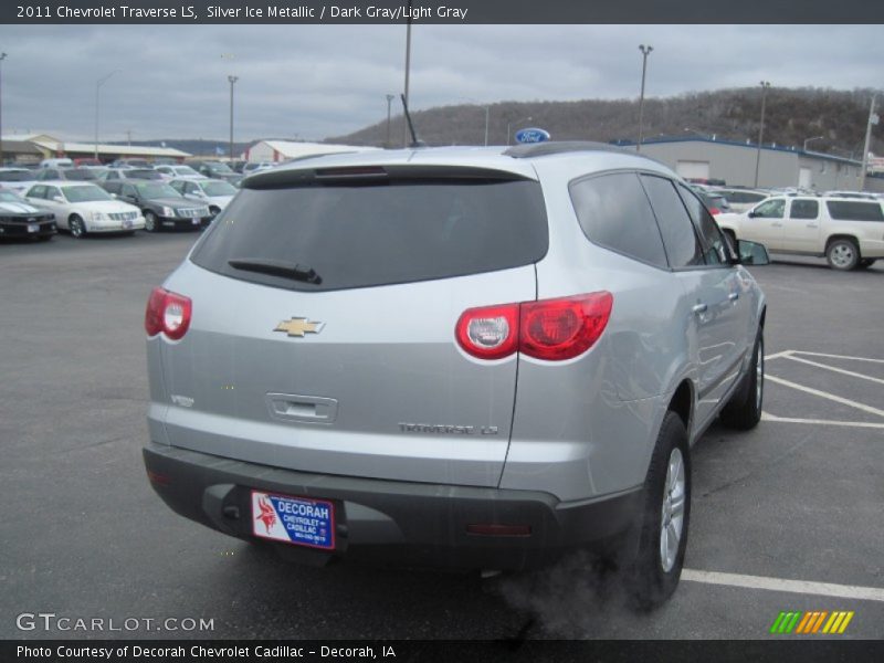 Silver Ice Metallic / Dark Gray/Light Gray 2011 Chevrolet Traverse LS