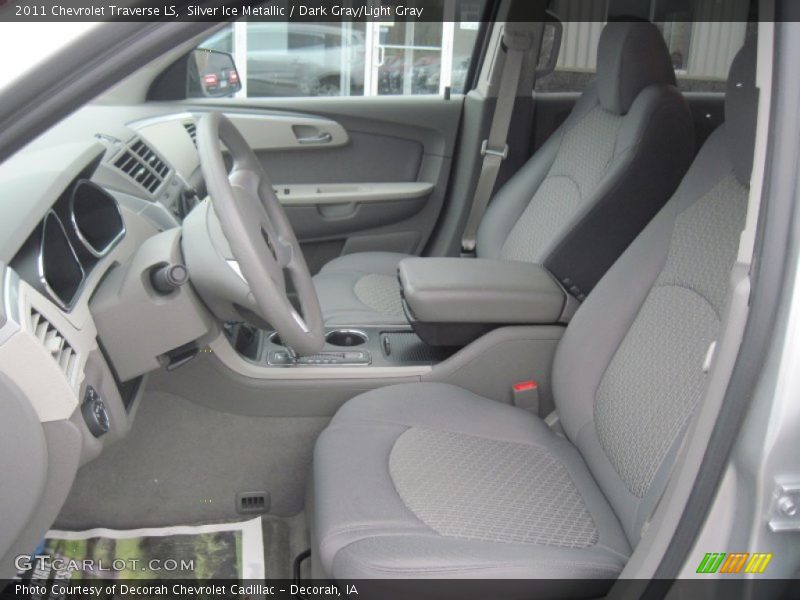 Silver Ice Metallic / Dark Gray/Light Gray 2011 Chevrolet Traverse LS