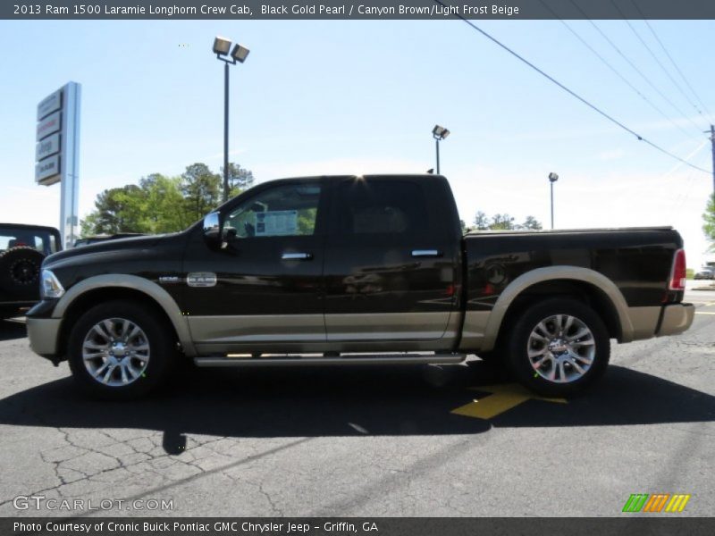 Black Gold Pearl / Canyon Brown/Light Frost Beige 2013 Ram 1500 Laramie Longhorn Crew Cab