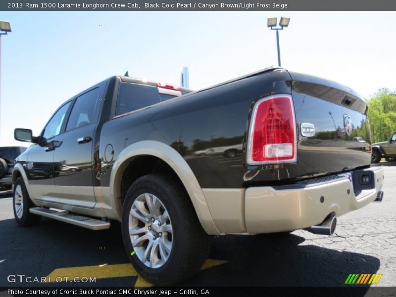 Black Gold Pearl / Canyon Brown/Light Frost Beige 2013 Ram 1500 Laramie Longhorn Crew Cab