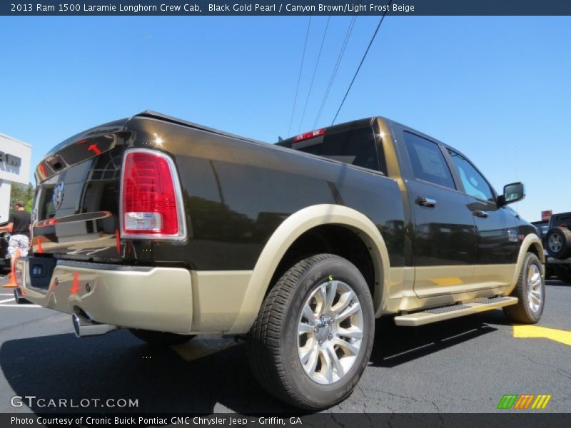 Black Gold Pearl / Canyon Brown/Light Frost Beige 2013 Ram 1500 Laramie Longhorn Crew Cab