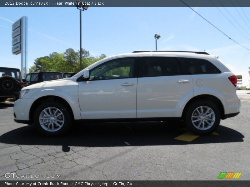 Pearl White Tri Coat / Black 2013 Dodge Journey SXT