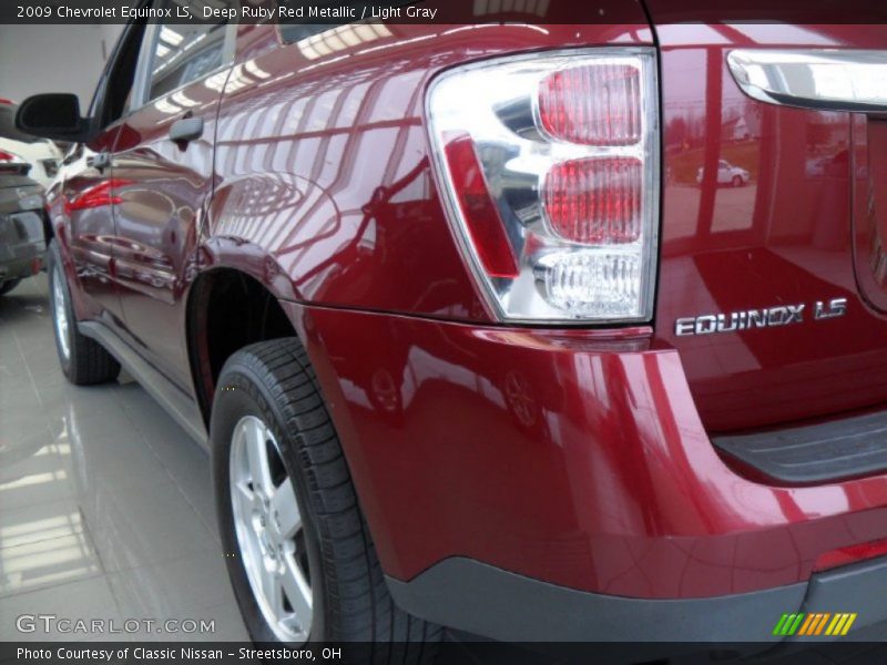 Deep Ruby Red Metallic / Light Gray 2009 Chevrolet Equinox LS