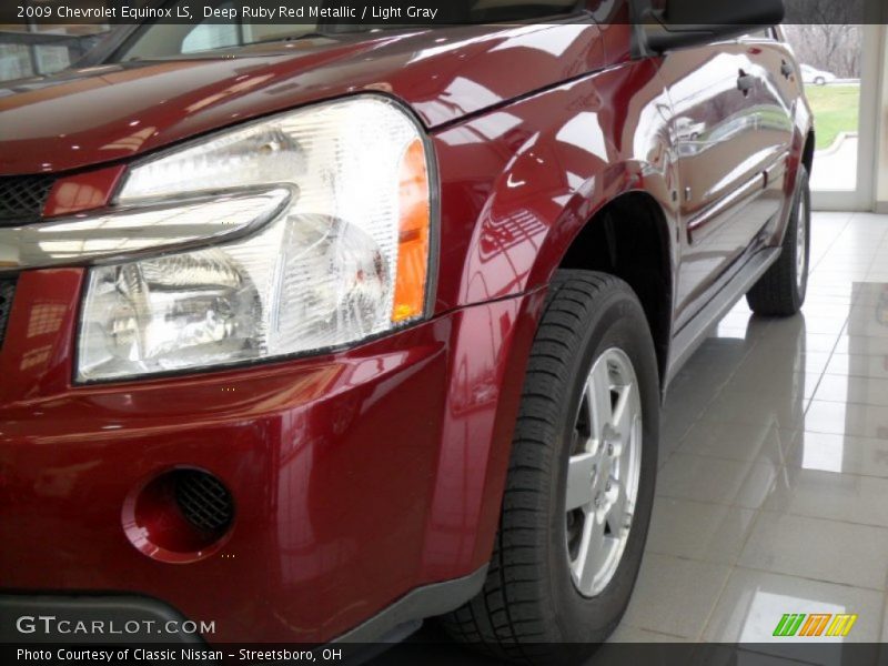 Deep Ruby Red Metallic / Light Gray 2009 Chevrolet Equinox LS