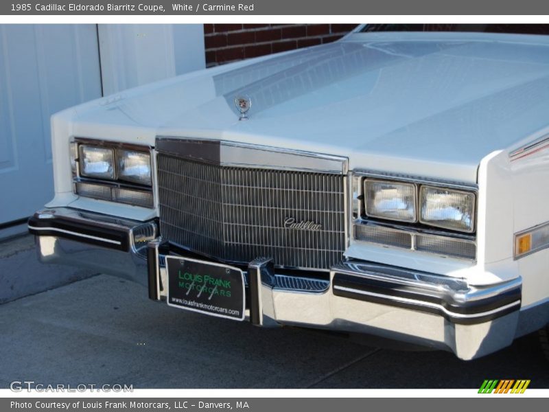 White / Carmine Red 1985 Cadillac Eldorado Biarritz Coupe