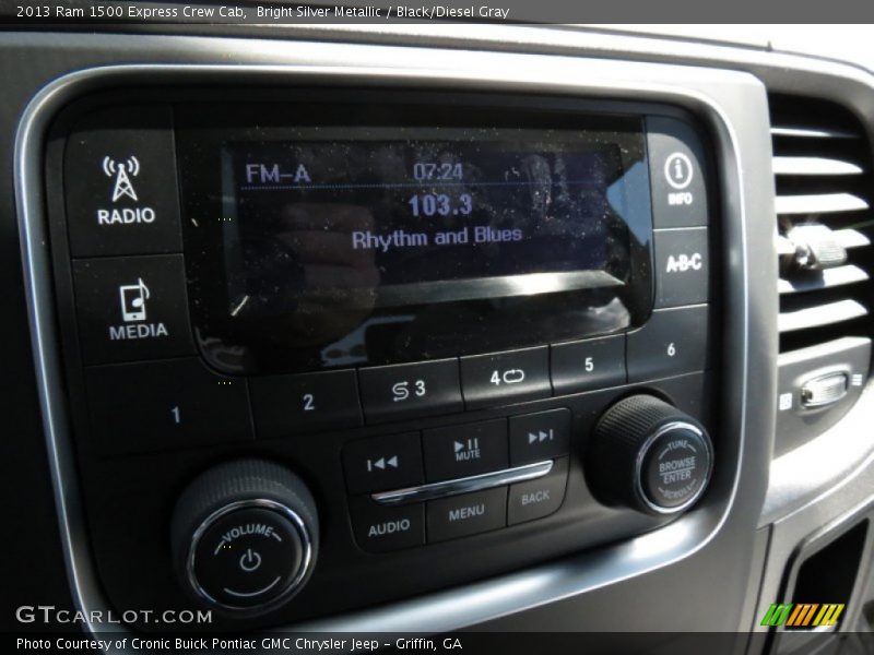 Bright Silver Metallic / Black/Diesel Gray 2013 Ram 1500 Express Crew Cab
