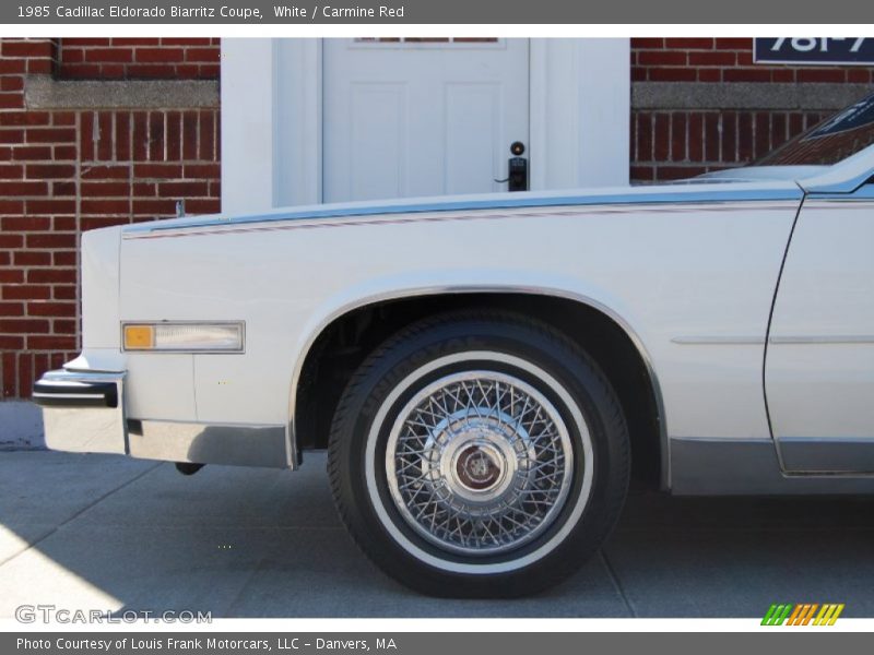 White / Carmine Red 1985 Cadillac Eldorado Biarritz Coupe