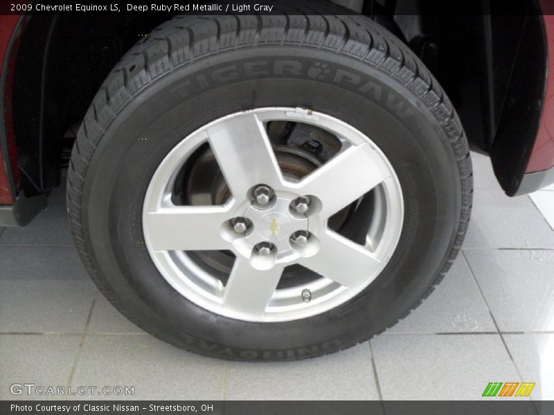 Deep Ruby Red Metallic / Light Gray 2009 Chevrolet Equinox LS