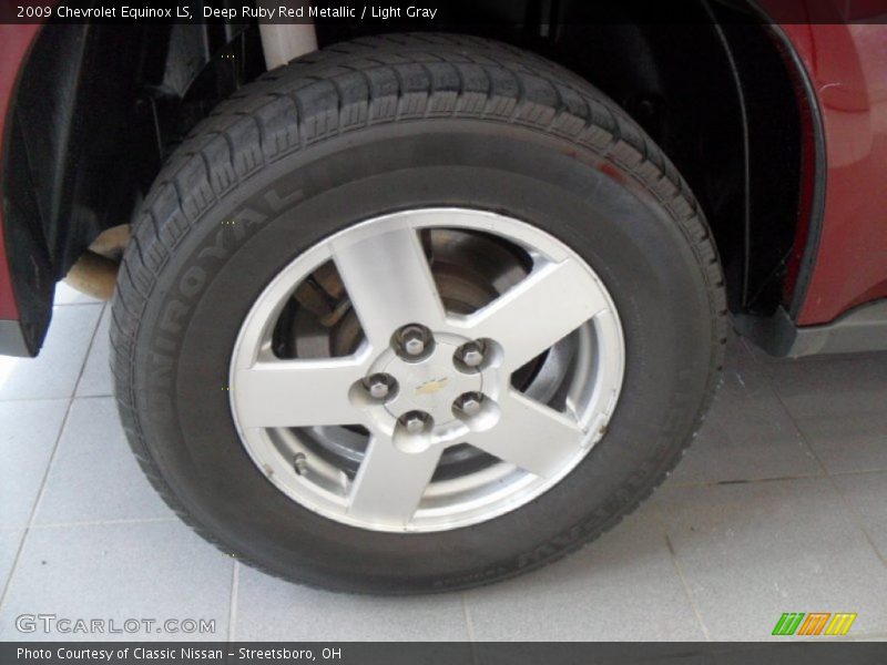 Deep Ruby Red Metallic / Light Gray 2009 Chevrolet Equinox LS