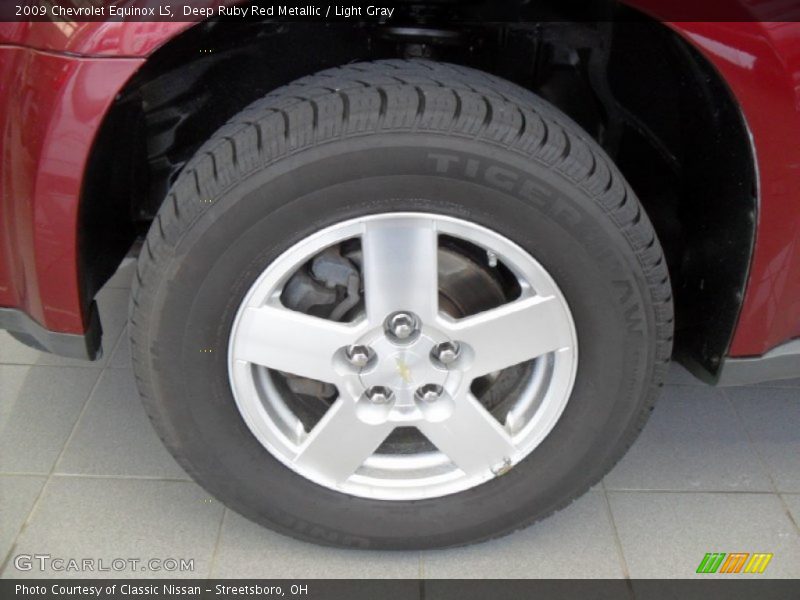 Deep Ruby Red Metallic / Light Gray 2009 Chevrolet Equinox LS