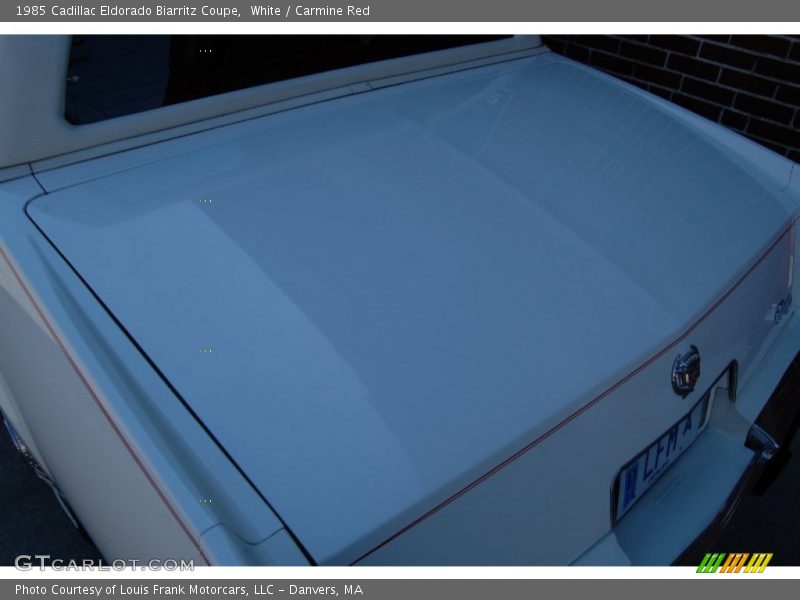 White / Carmine Red 1985 Cadillac Eldorado Biarritz Coupe