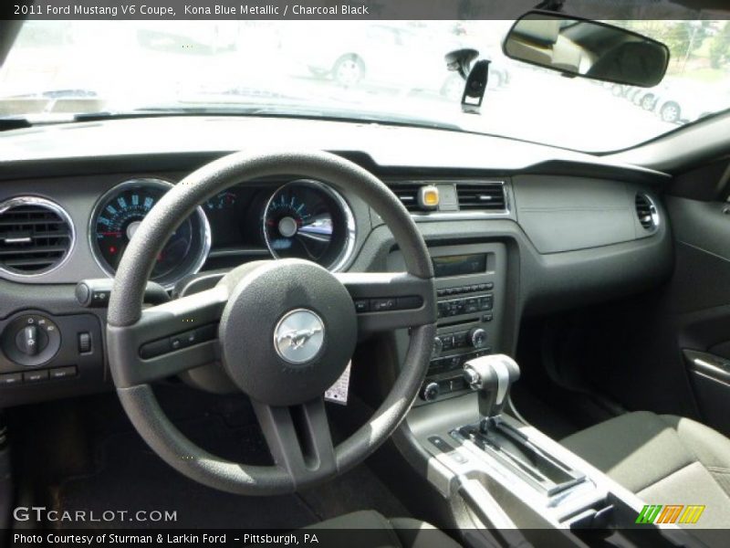 Kona Blue Metallic / Charcoal Black 2011 Ford Mustang V6 Coupe