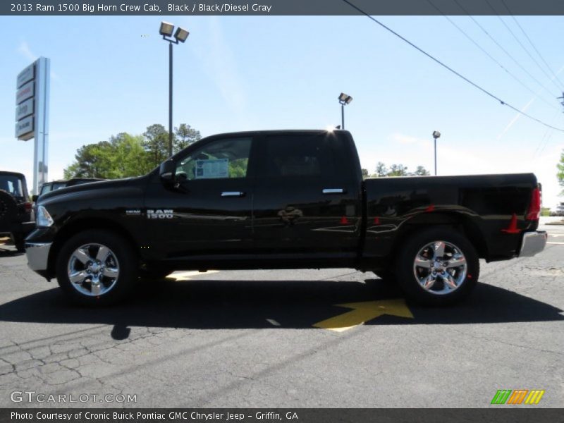 Black / Black/Diesel Gray 2013 Ram 1500 Big Horn Crew Cab