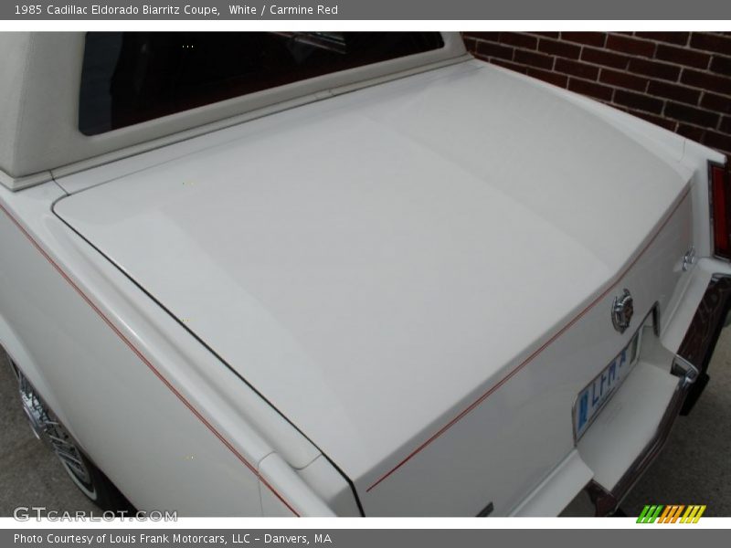 White / Carmine Red 1985 Cadillac Eldorado Biarritz Coupe