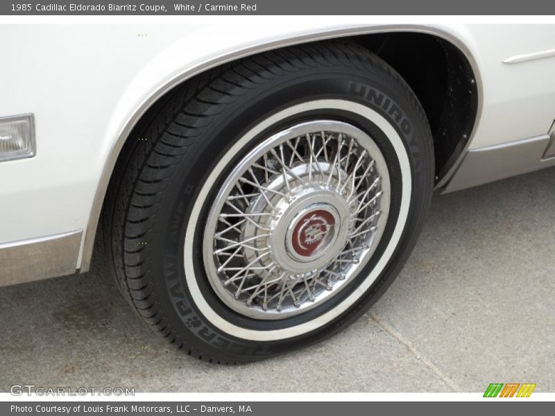 White / Carmine Red 1985 Cadillac Eldorado Biarritz Coupe