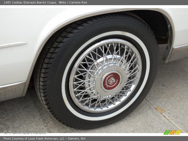 White / Carmine Red 1985 Cadillac Eldorado Biarritz Coupe
