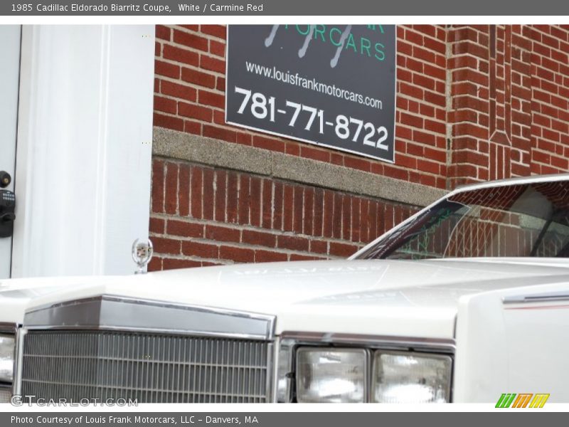 White / Carmine Red 1985 Cadillac Eldorado Biarritz Coupe