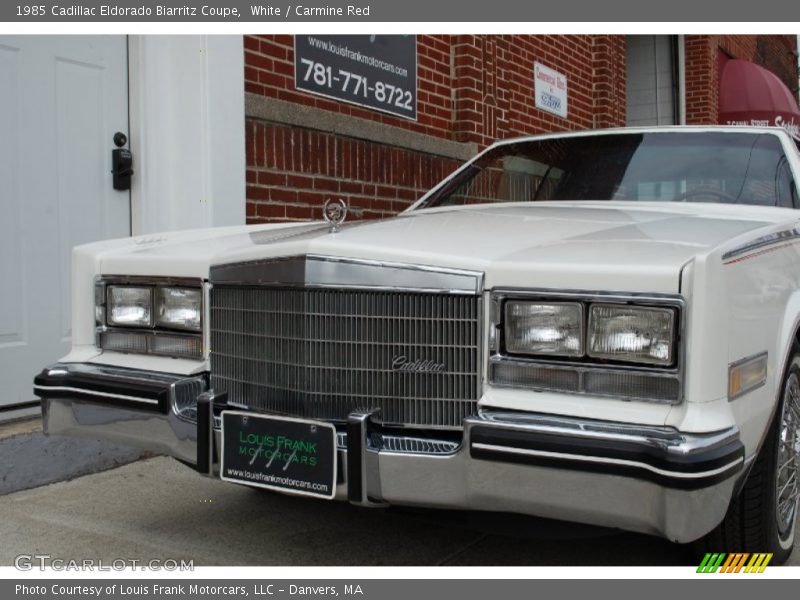 White / Carmine Red 1985 Cadillac Eldorado Biarritz Coupe