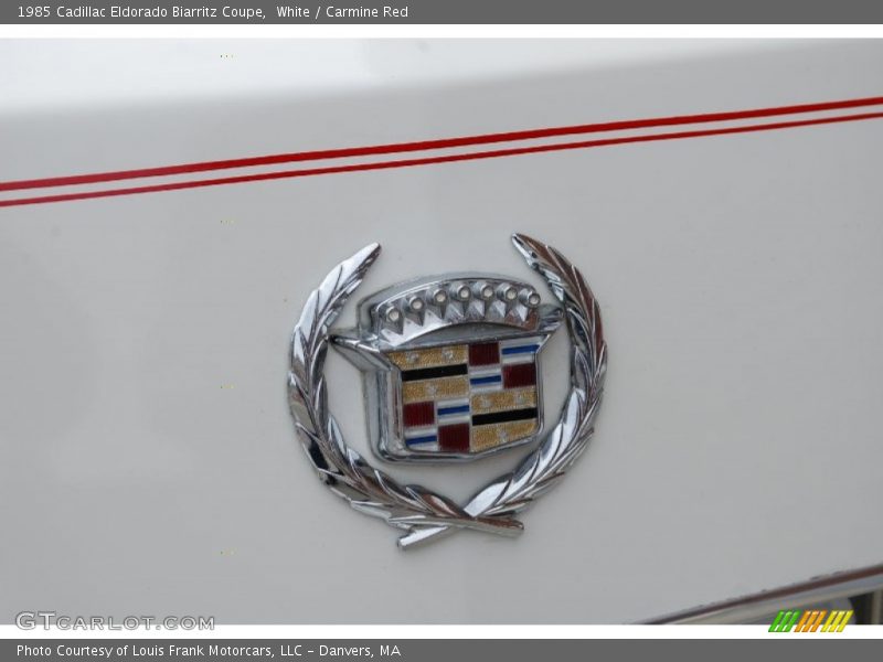 White / Carmine Red 1985 Cadillac Eldorado Biarritz Coupe