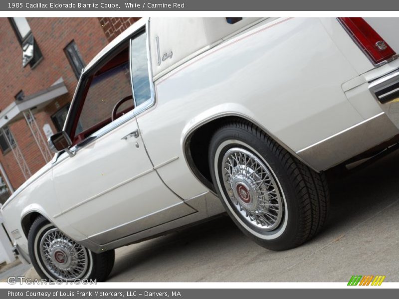 White / Carmine Red 1985 Cadillac Eldorado Biarritz Coupe