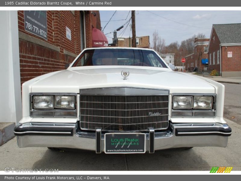 White / Carmine Red 1985 Cadillac Eldorado Biarritz Coupe